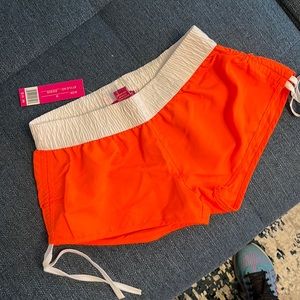 Orange beach shorts